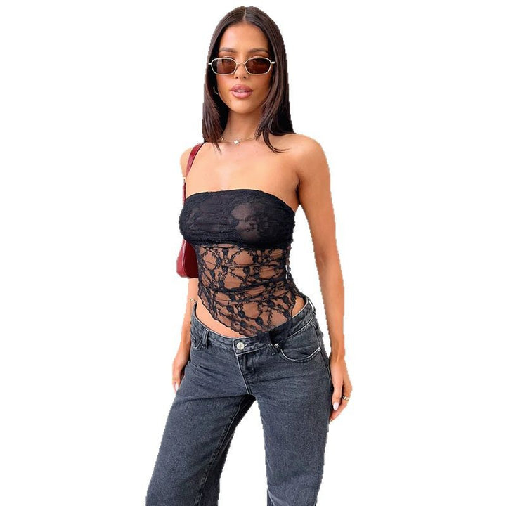 Dame skulderfri blonde top Skovae