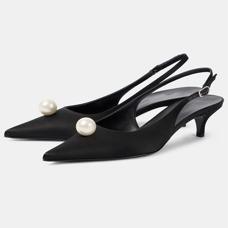 Femme Elegante Slingback Hæle med Perlemorsdetaljer Stilla