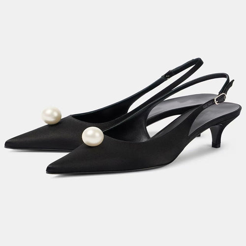 Femme Elegante Slingback Hæle med Perlemorsdetaljer Stilla