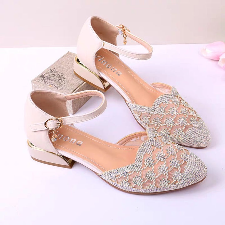 Dame elegante Slingback Ballerinas med blomster spidsede detaljer og moderigtige accenter Stilla