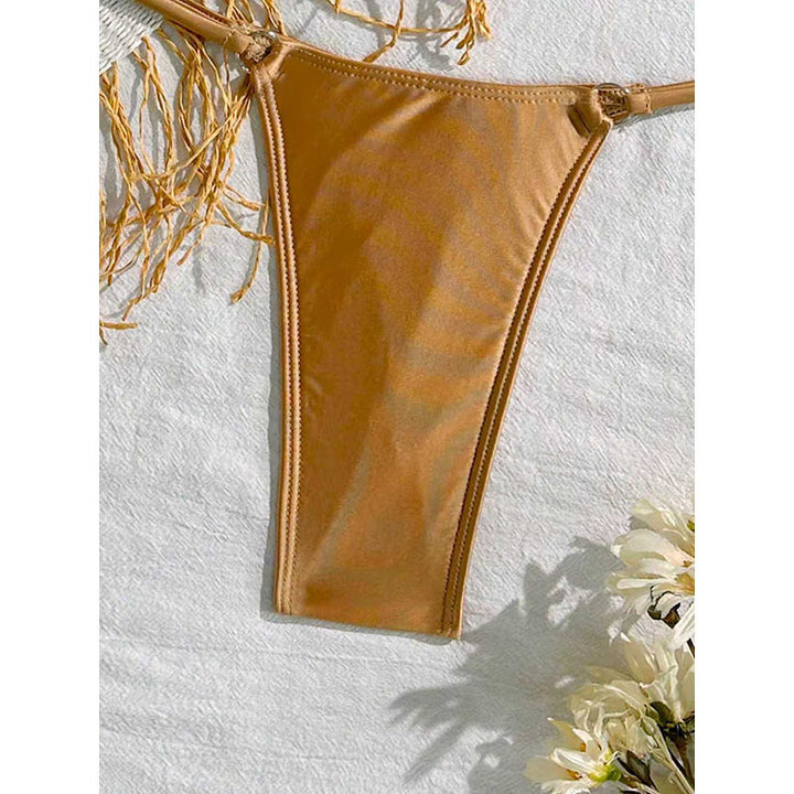Dame triangel-bikini med legende frynse-design Skovae