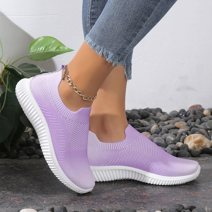 Dame Åndbare Slip-On Sneakers med elastisk Mesh-Overdel og innovativ Dæmpning Stilla