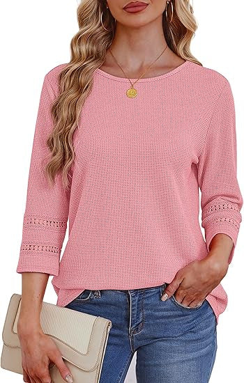 Damer casual langærmet top med lace detaljer Stilla