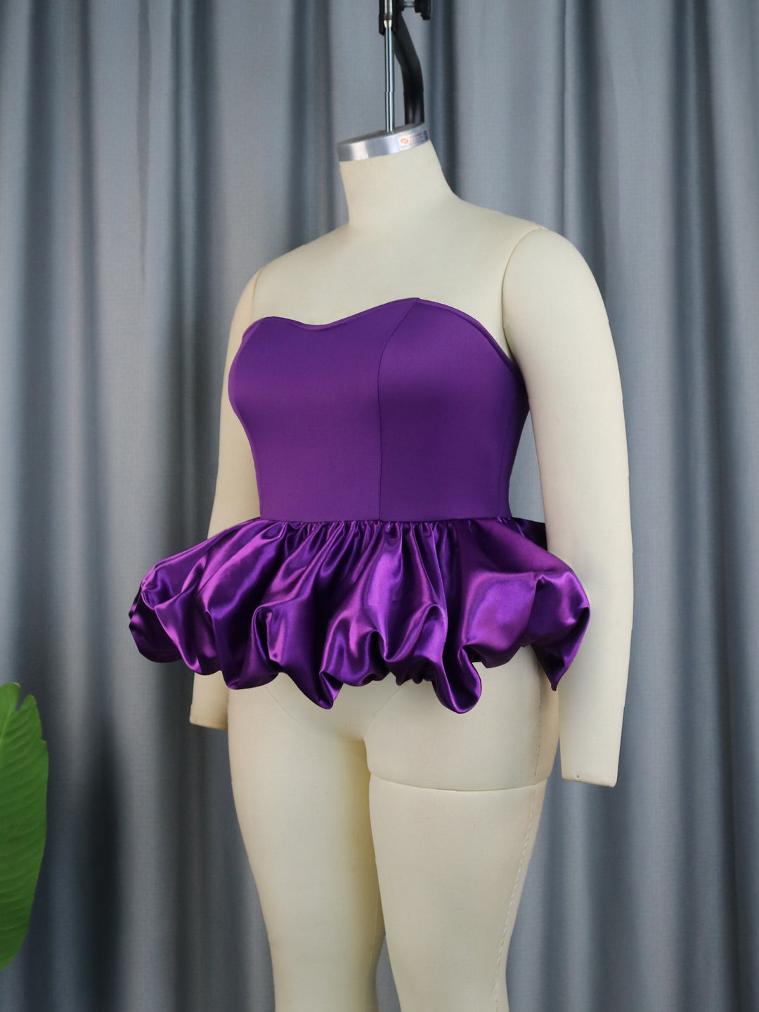 Dame Trendy Bustier med Rynkebund Skovae