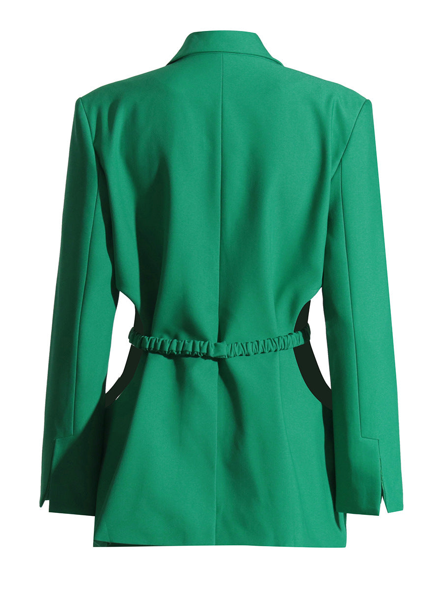 Dame asymmetrisk blazer med innovativ skæring og struktureret design Stilla