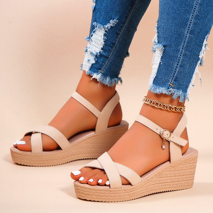 Dame Wedge-sandaler med elegant rem-design og komfortabelt fodseng Stilla