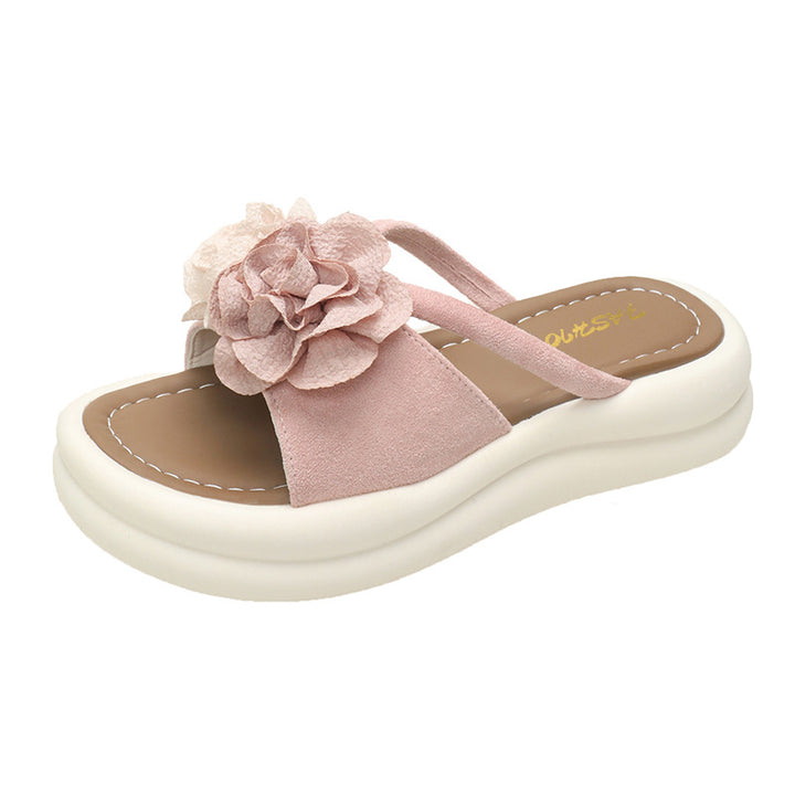 Dame Plateau-sandaler med floral dekoration og dæmpende sål Stilla
