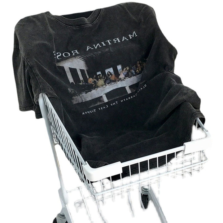 Dame T-shirt med kunstnerisk tryk og afslappet vintage-effekt Stilla