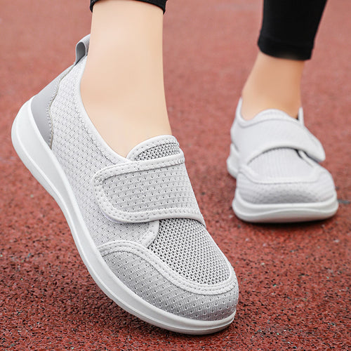 Dame Behagelige og åndbare Slip-On Sko med Velcro Stilla