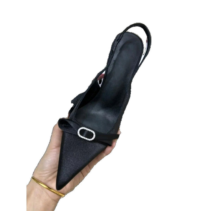 Dame elegante Slingback-pumps med hæl og strassdetaljer Stilla