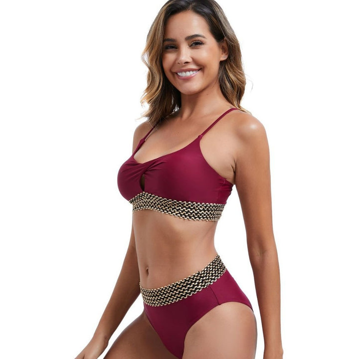 Dame højt skåret bikini-sæt med elegante detaljer Stilla