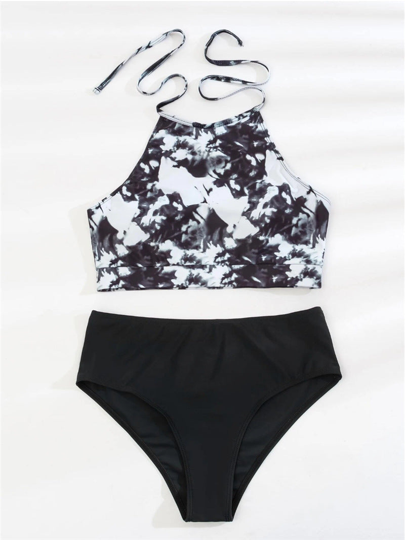 Dame bikini sæt med højtstående top og moderne buksdesign Skovae