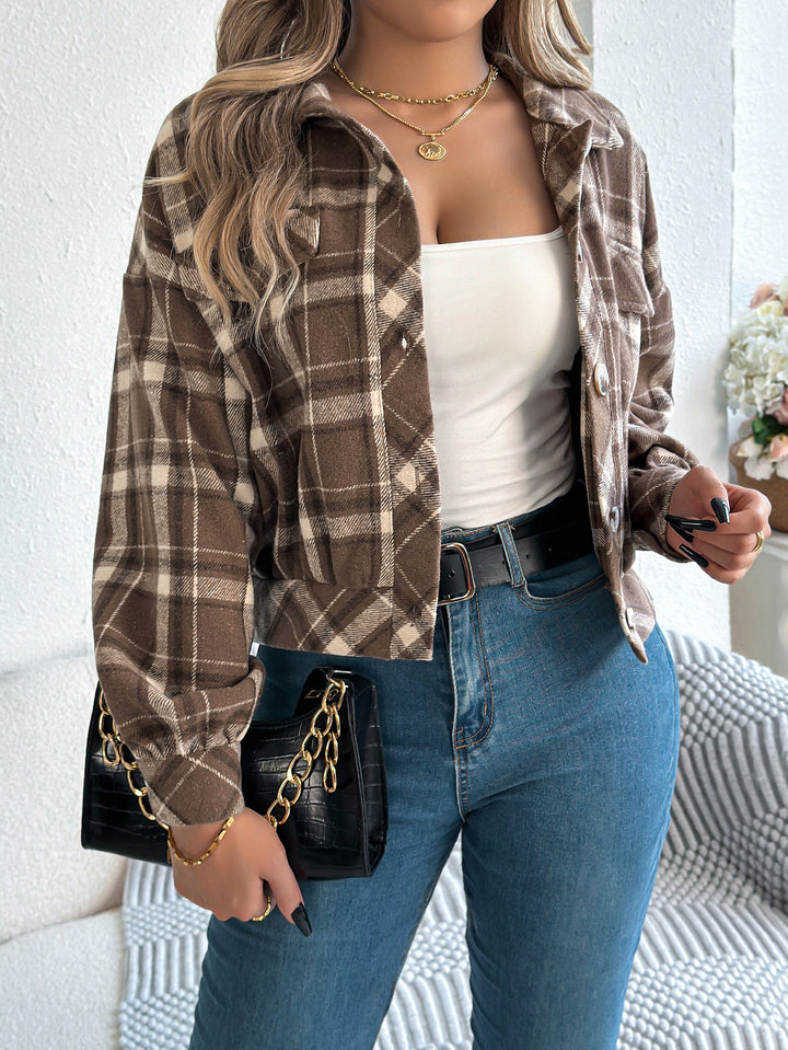 Damer Mønstret Flaneljakke i afslappet Oversized-stil Stilla