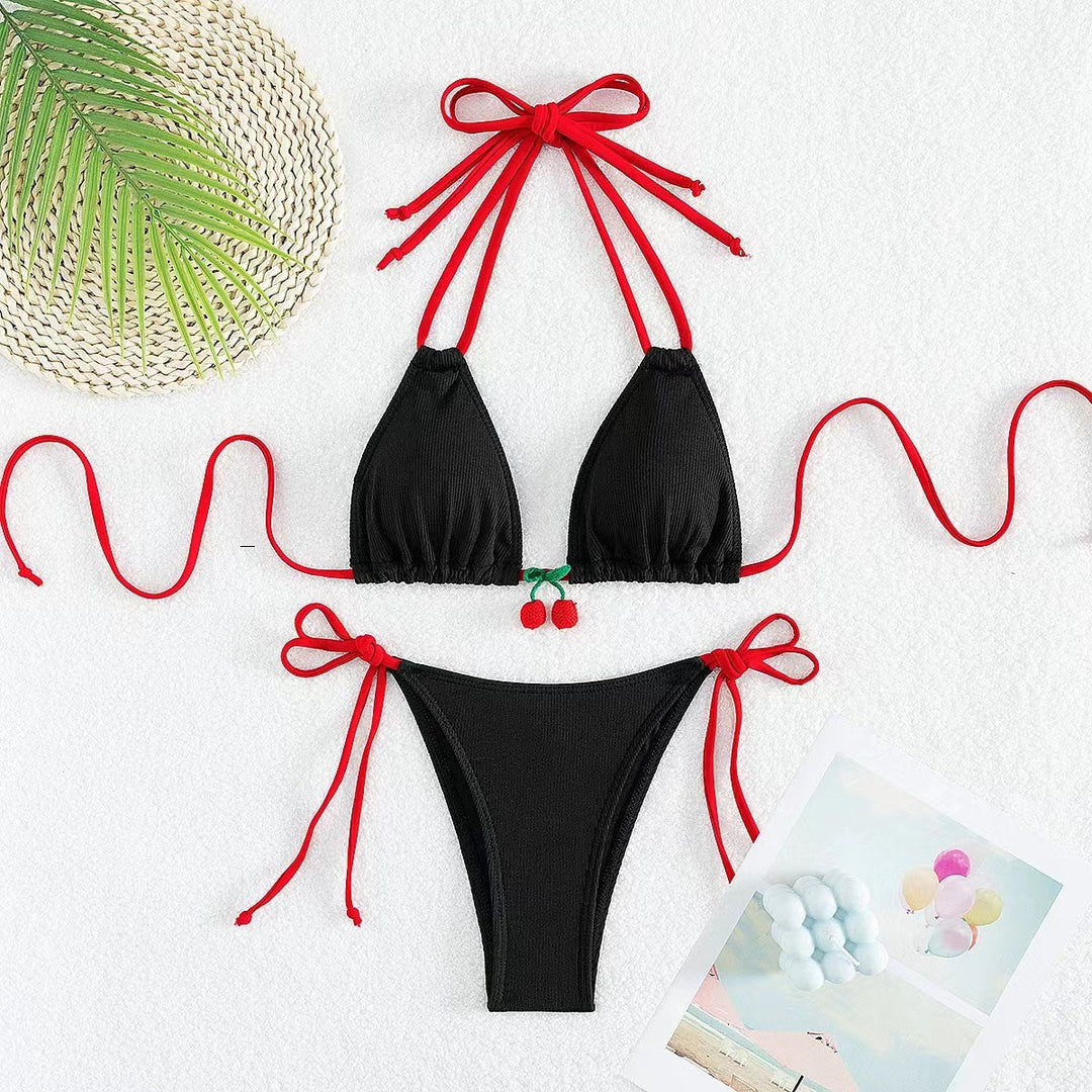 Femme Fun Frugt-tema Trekant Bikini Sæt Stilla