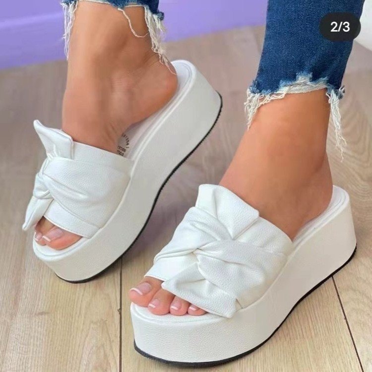 Dame Plateau-sandaler med elegant sløjfe-design og skridsikker sål Stilla