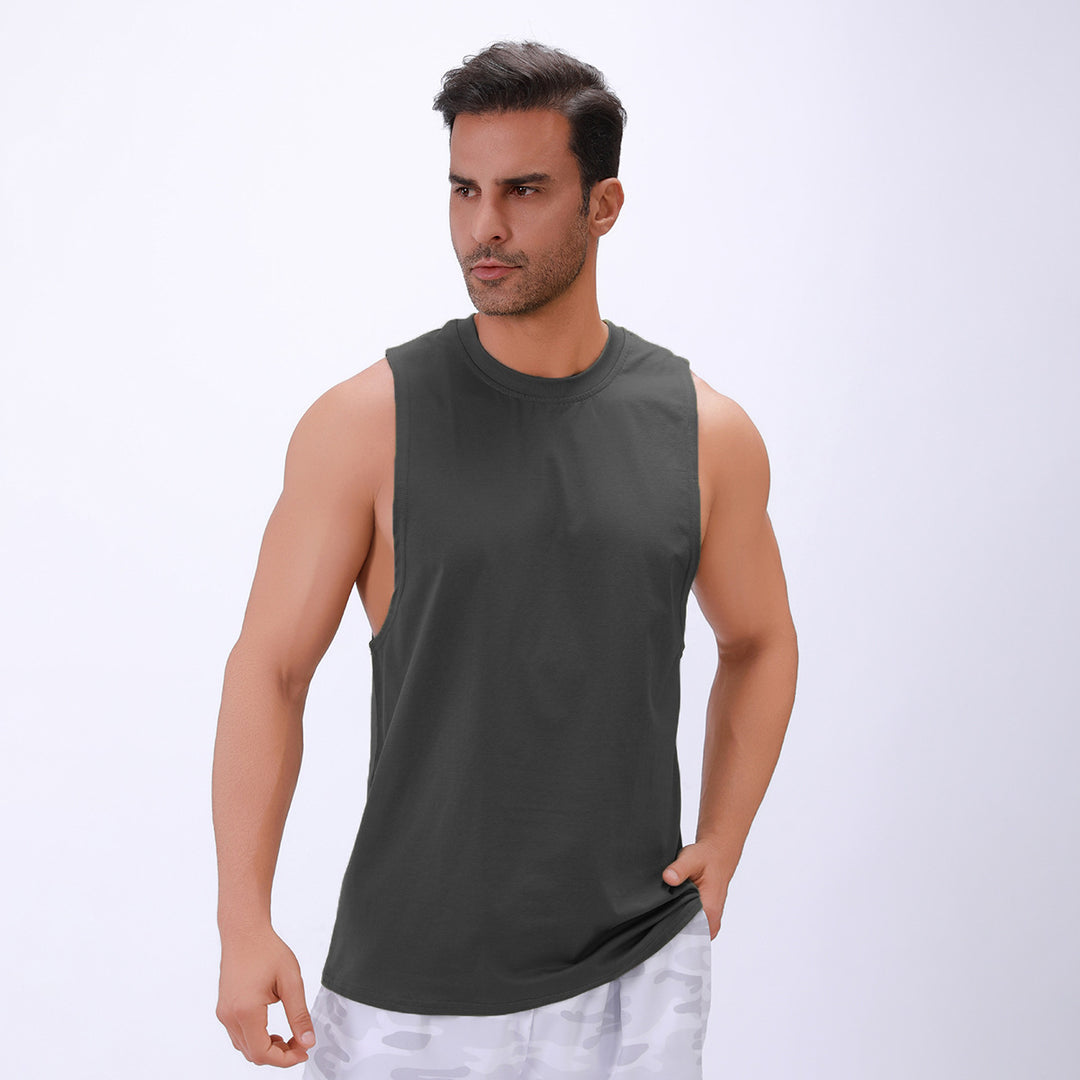 Herrer Sporty Muskel-Tanktop i høj kvalitets bomuldsblanding med ergonomisk snit Stilla