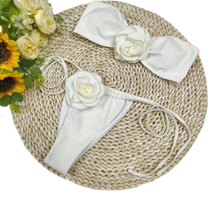 Femme Floral Dekoreret Bikini Sæt Stilla