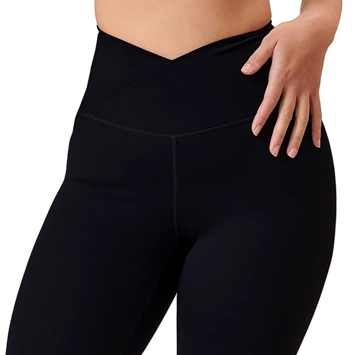 Dame Højtaljede Yoga-Leggings med Cross-Over-Bund Stilla