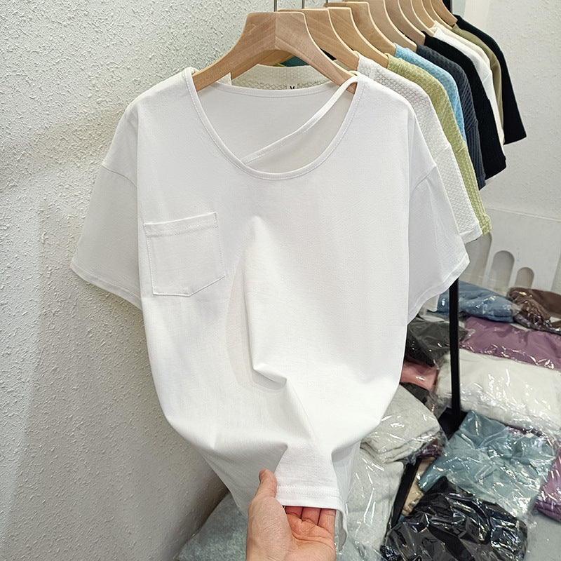 Femme Fritids Cut-Out Lommer T-Shirt Stilla