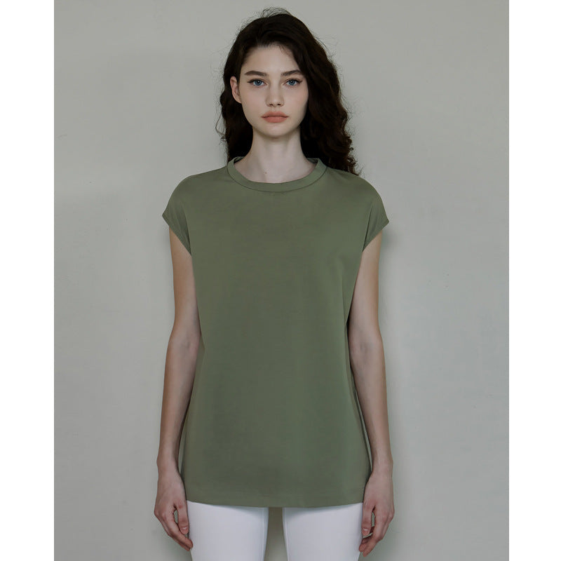 Dame Oversized T-shirt i højkvalitets bomuldsblanding med afslappet pasform Stilla