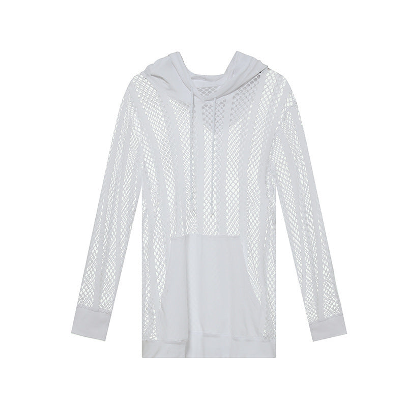 Herrer åndbar mesh-hoodie med hætte Stilla