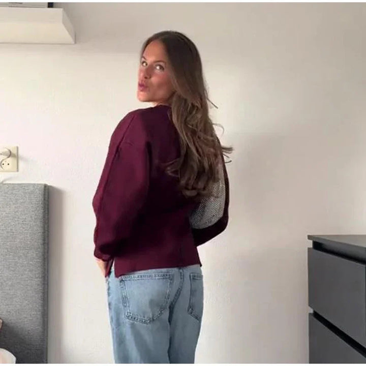Kvinders Behagelig Cardigan med V-Hals Stilla