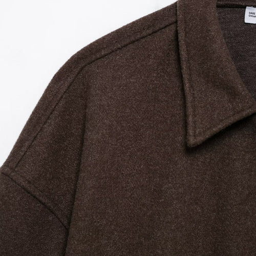 Femme Casual Oversized Zip-Up Jakke Stilla