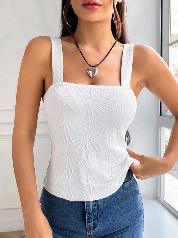 Kvinder Broderet Sommer Crop Top Stilla
