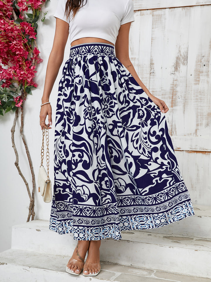 Damer Elegant Blomster Maxi Nederdel Stilla