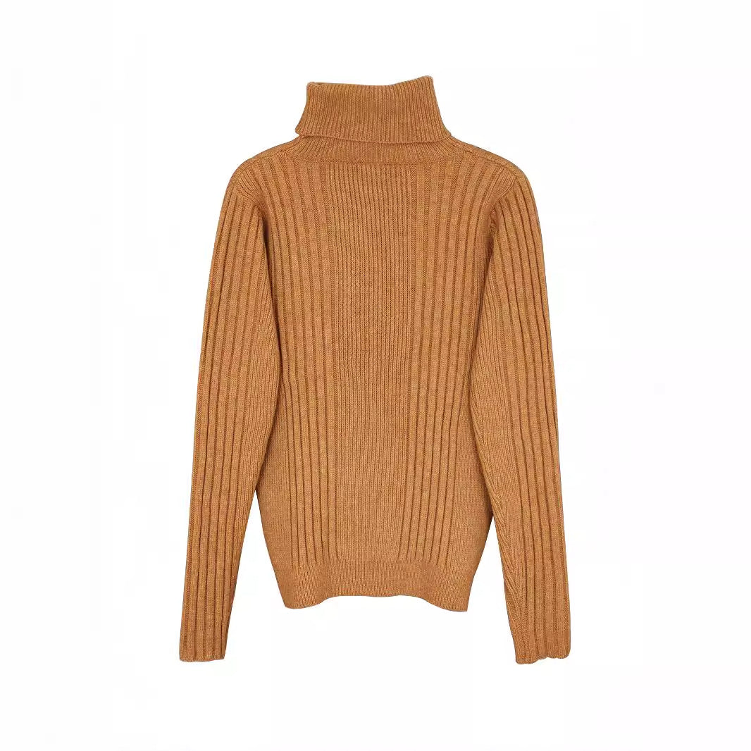 Dame finstrik rullekravepullover med elegant ribdesign Stilla