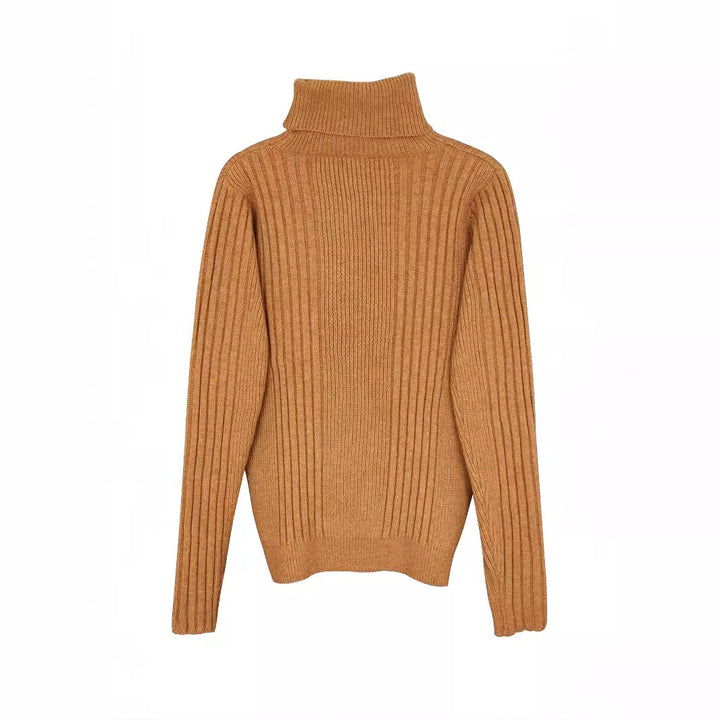 Dame finstrik rullekravepullover med elegant ribdesign Stilla