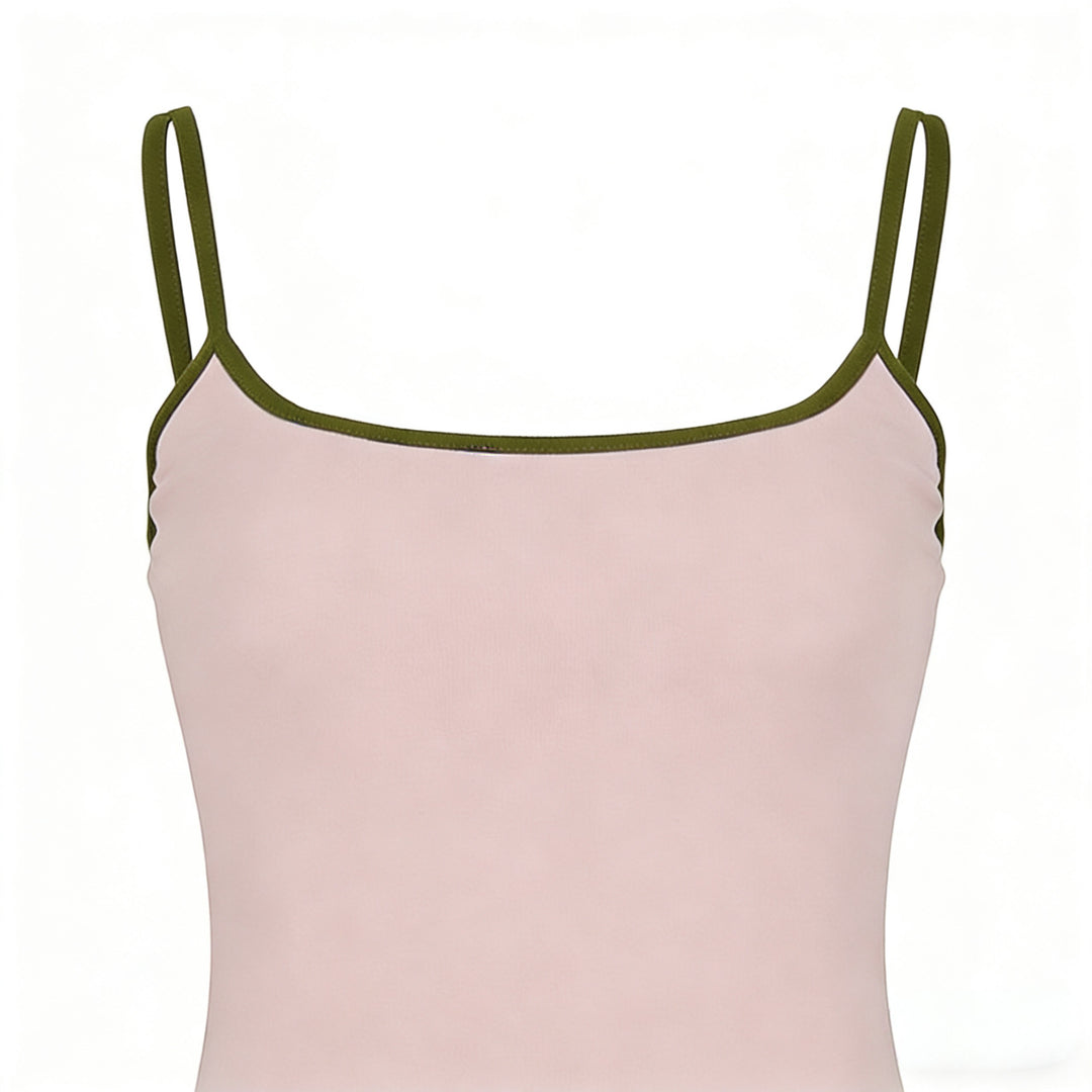 Dame Sporty Tanktop med høj talje og bindebåndskørt Skovae