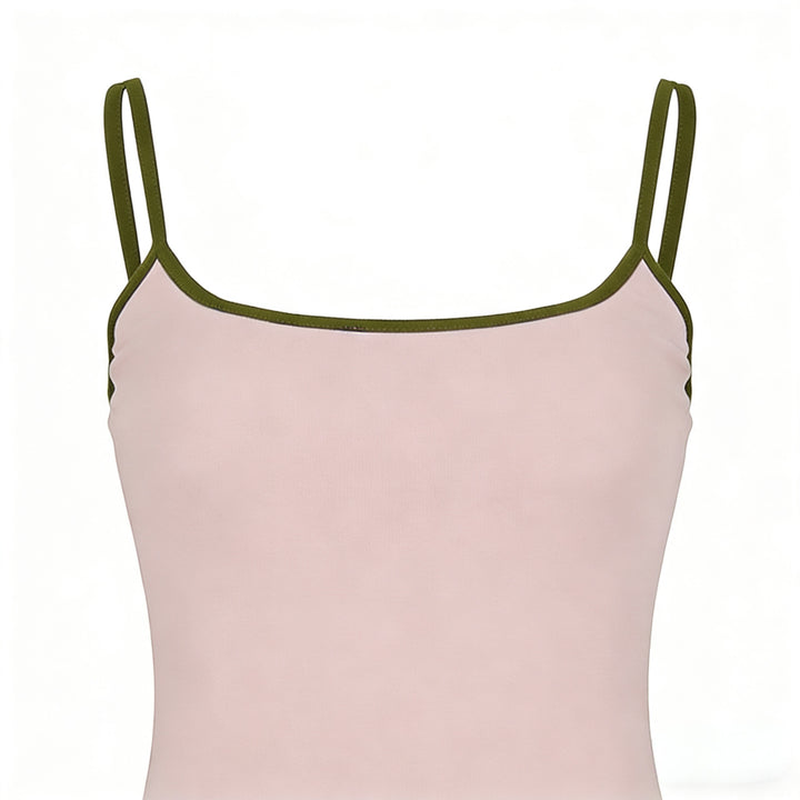 Dame Sporty Tanktop med høj talje og bindebåndskørt Skovae