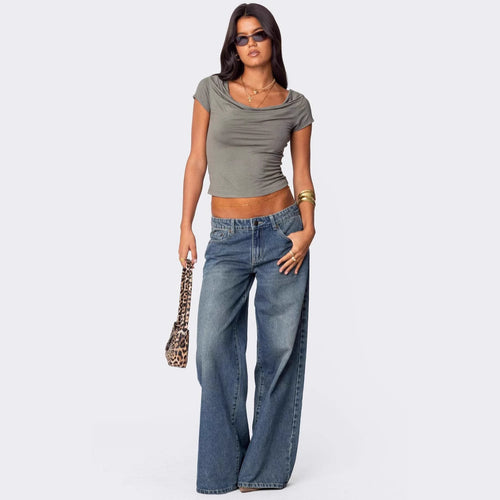 Dame Løs skåret jeans med høj talje og elegant snit Stilla