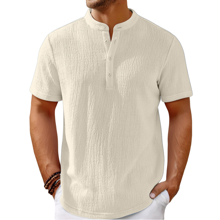 Herrer Poloshirt med struktureret design Stilla