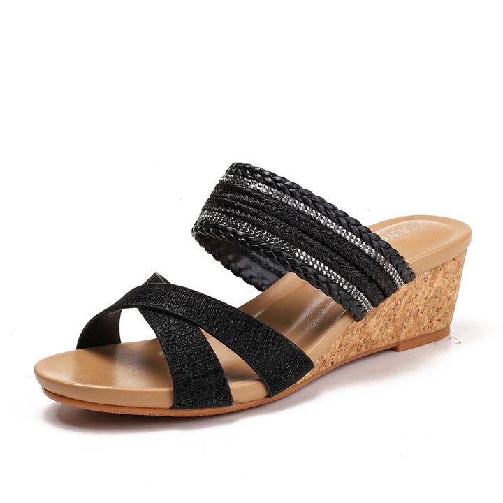 Dame kile sandaler med fashionable remme og anatomisk fodseng Stilla