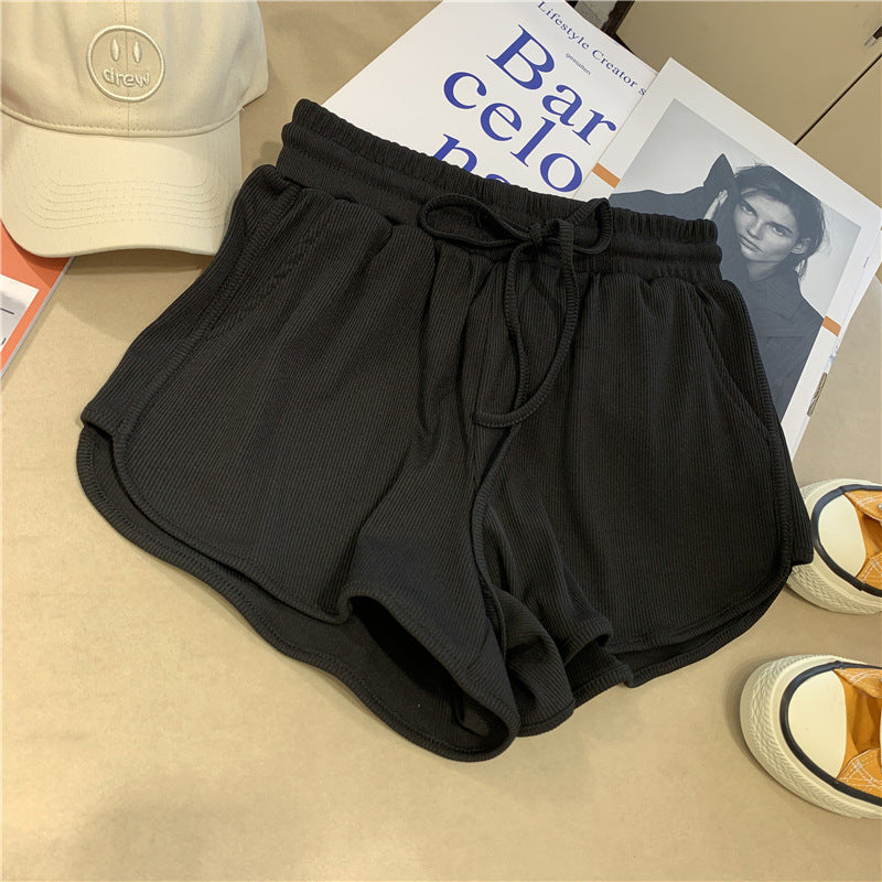 Dame Rib-høj talje-lounge-shorts Stilla
