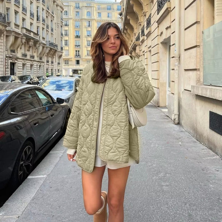 Femme quiltede oversized pufferjakke Stilla