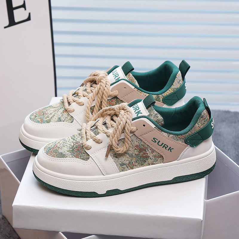 Dame Sneakers med blomsterdesign og robust gummisålsprofil Stilla