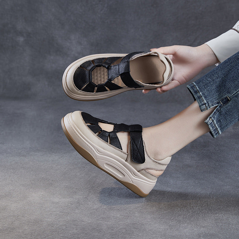 Femme Sporty Platform-Sandaler med justerbare Remme Stilla