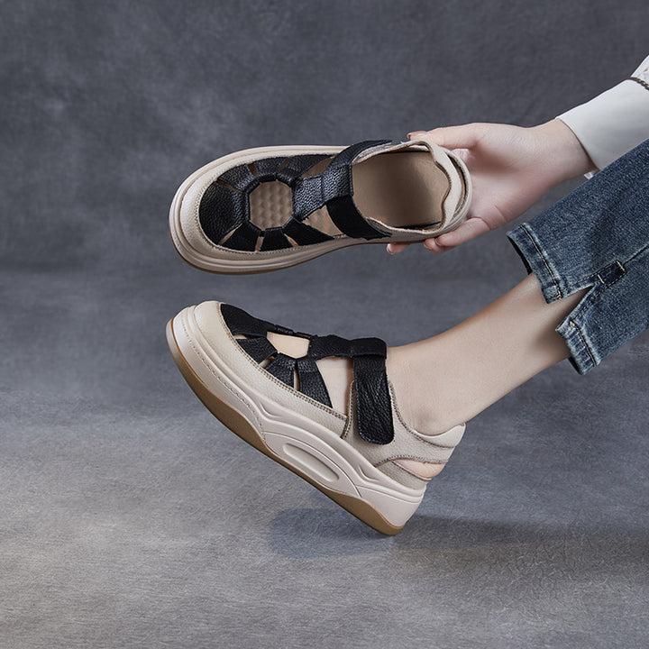 Femme Sporty Platform-Sandaler med justerbare Remme Stilla