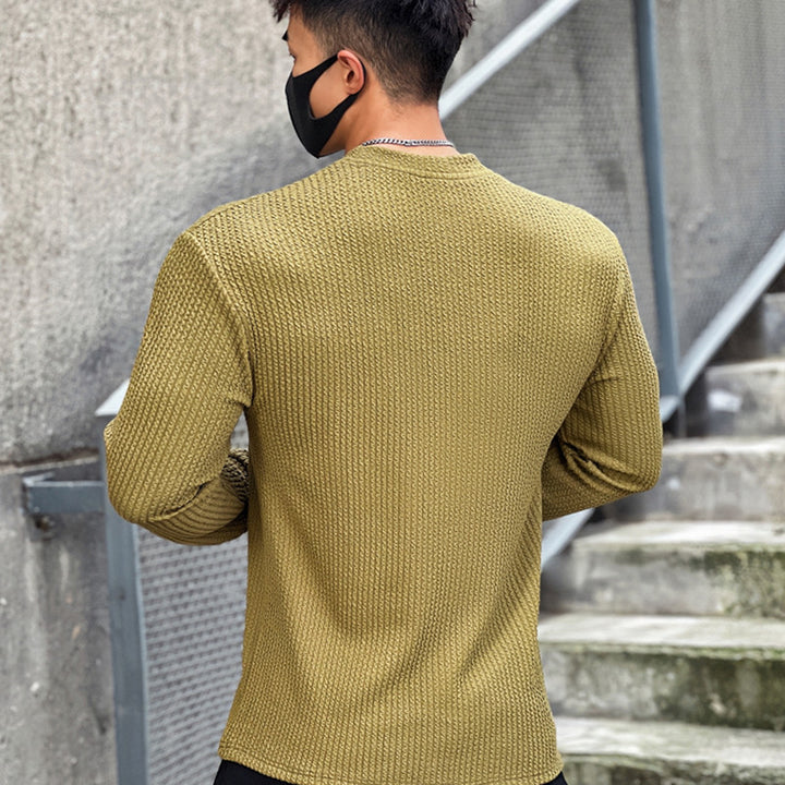 Herre Struktureret Sweatshirt med Rundhalsudskæring og behagelig pasform Stilla