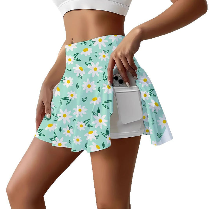 Femme Flydende Floral Skater Nederdel Stilla