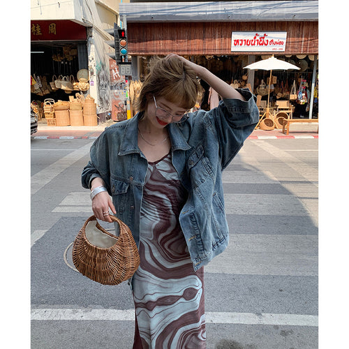 Dame oversized Jeansjakke Stilla