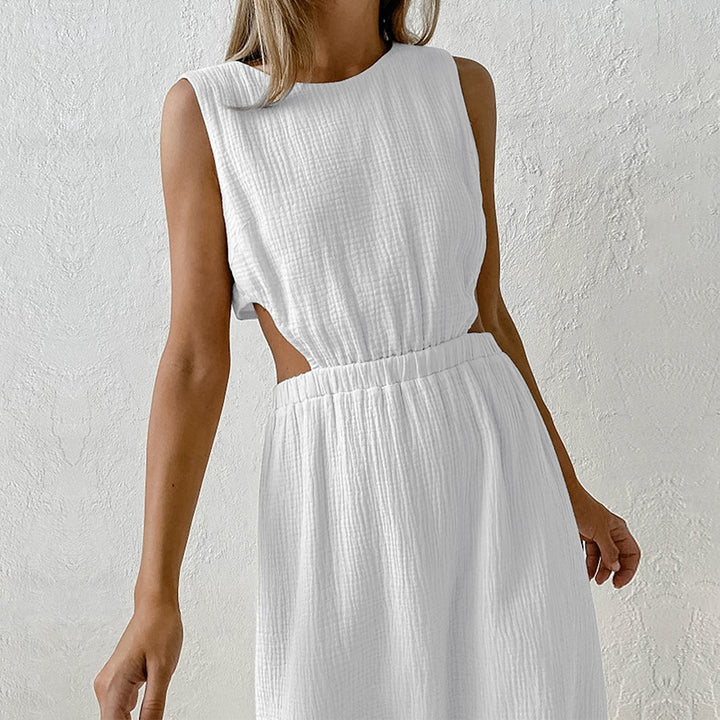 Dames Maxikjole med elegante Cut-Out-detaljer og svingende kant Stilla