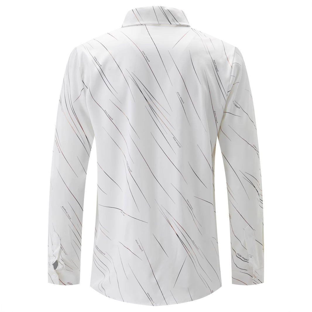 Herrer skjorte med moderne, dynamisk design og klassisk snit Stilla