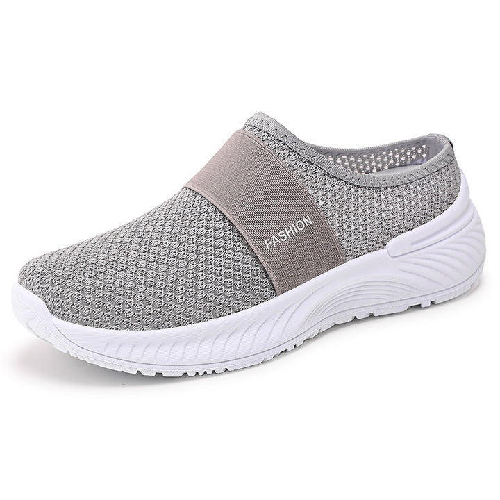 Dame Lettere Slip-On Sneakers med elastisk Komfortbånd og åndbart Overmateriale Stilla