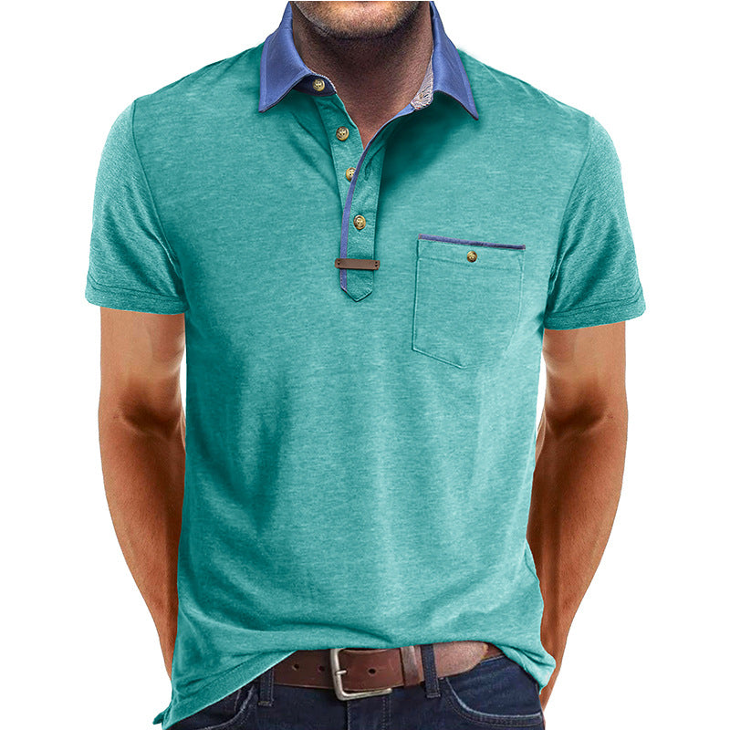 Herrer polo shirt med modekrave og praktisk brystlomme Stilla