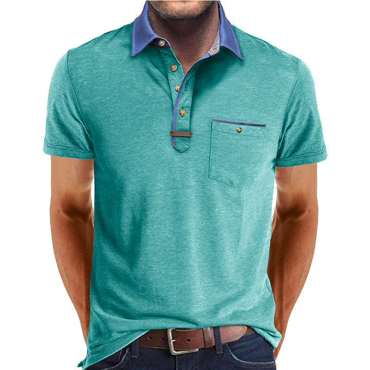 Herrer polo shirt med modekrave og praktisk brystlomme Stilla