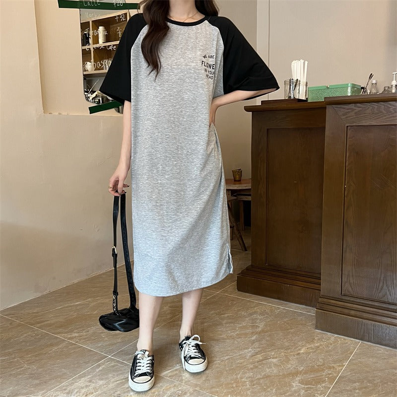 Femme Fritids Grafik T-Shirt Kjole Stilla